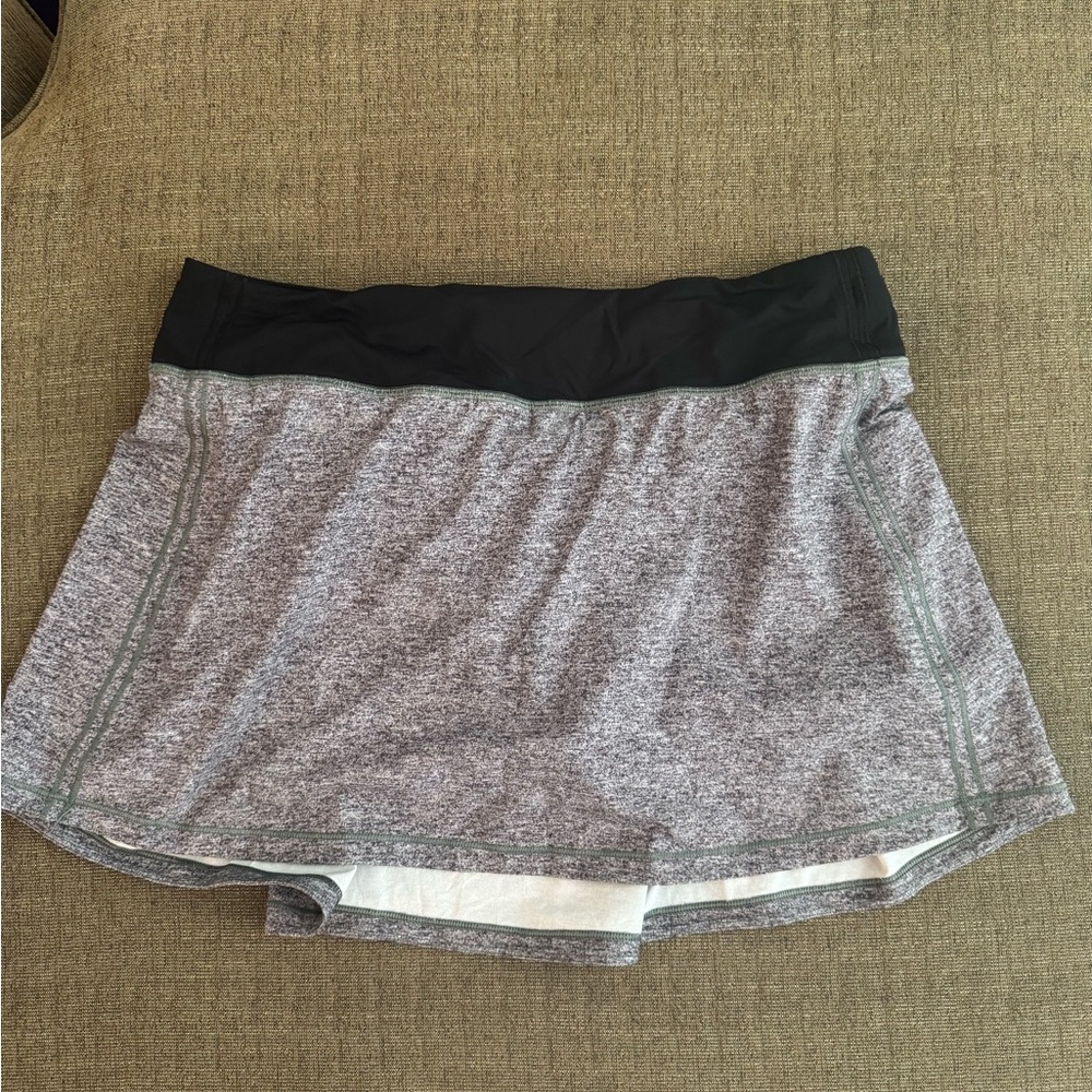 Gray and Black Athletic Skort